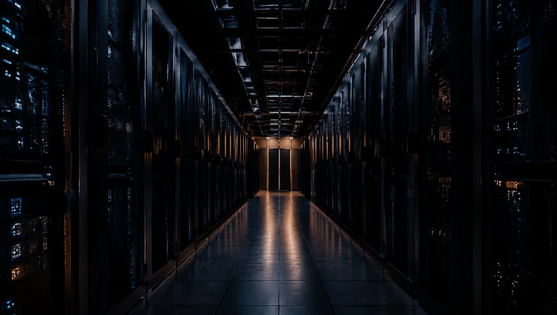 Corridor of a modern data center